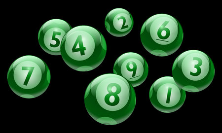 A vector bingo or lottery number 1 to 9 balls set.のイラスト素材