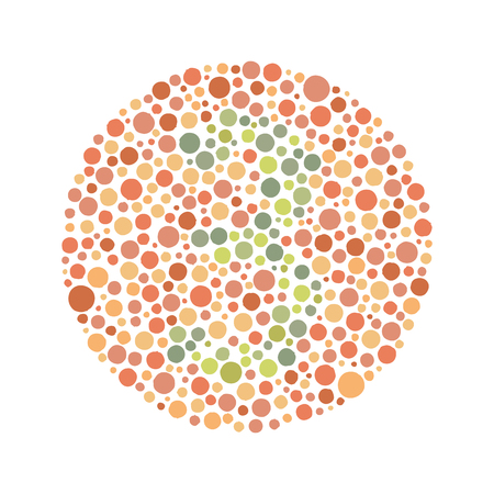 Daltonism Ishihara Test Red and Green Number 3のイラスト素材