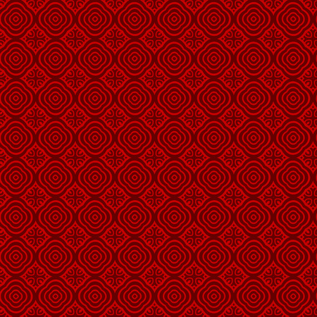 Vector ornament seamless pattern wallpaper, traditional oriental style with red colorのイラスト素材