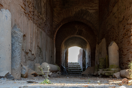 Pozzuoli, Naples, Italy. 20 August 2019. The Flavian Amphitheater is one of two Roman amphitheaters still in existence today.のeditorial素材