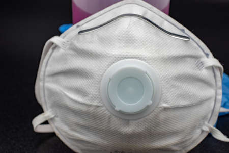 Rome, April 25, 2020. At the time of Coronavirus it became mandatory to use protective masks, gloves and disinfect everything with alcohol.のeditorial素材