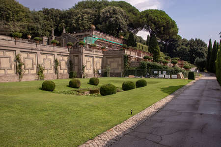 Bacoli, Naples, 20 August 2019. Among the ruins of the ancient city there are spas, with swimming pools and temples.のeditorial素材