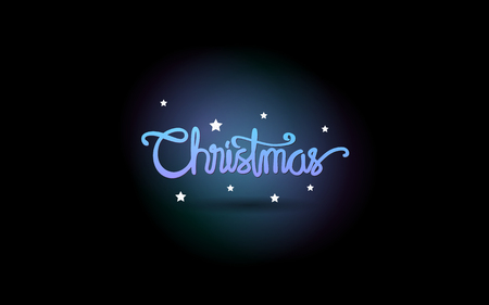 Christmas Lettering with glow conceptのイラスト素材