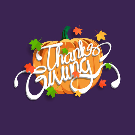 Thanksgiving with pumkinのイラスト素材