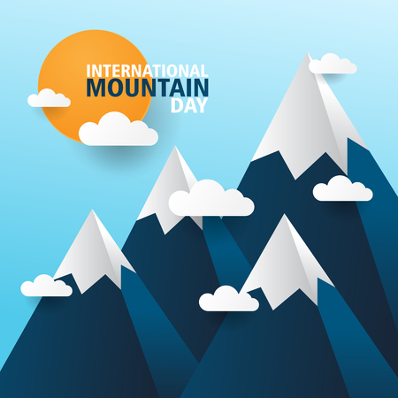International mountaind day conceptのイラスト素材