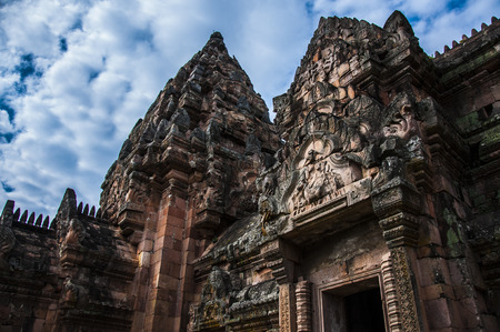 Wall style of Phanom Rung Stone Castleのeditorial素材