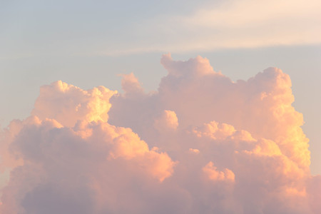 Cloud background with the color of sunsetの写真素材