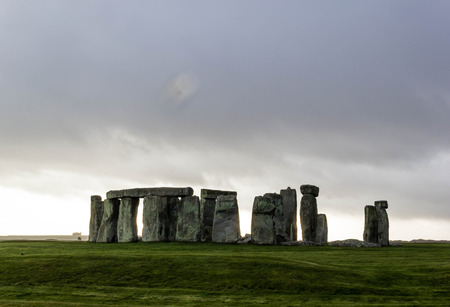 Stonehenge an ancient prehistoric stone monument, Englandの写真素材