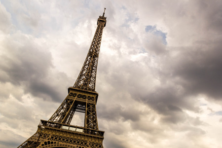 Eiffel Tower, the famous landmark in Parisの写真素材