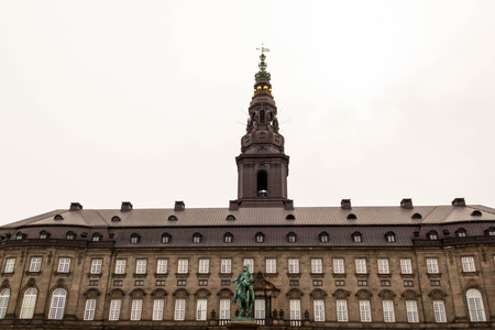 Back view of Christianborg Palace in Copenhagen, Denmarkのeditorial素材