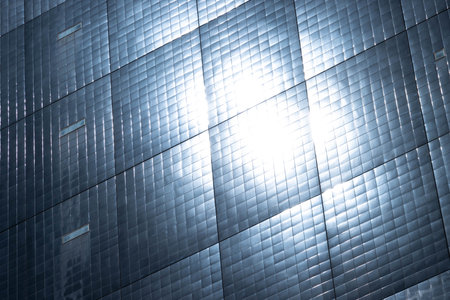 Reflection abstract metallic grid background, modern concept, copy spaceの写真素材