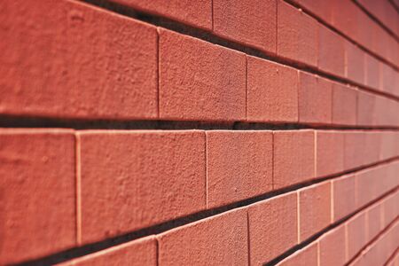 Perspective of a brick wallの写真素材