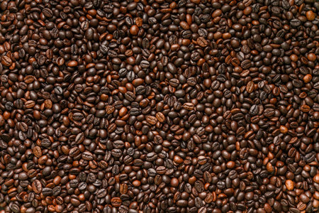 Roasted coffee beans backgroundの写真素材