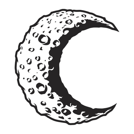 Vintage crescent moon conceptのイラスト素材