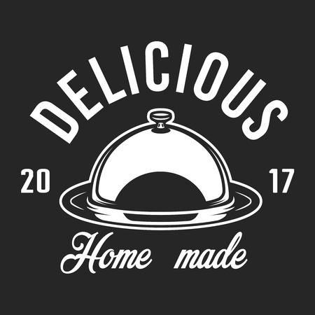 Monochrome kitchen utensil logotypeのイラスト素材
