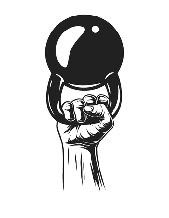 Vintage gym and fitness templateのイラスト素材