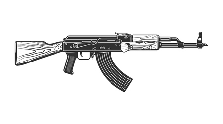 Vintage shooting gun conceptのイラスト素材