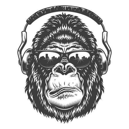 Head of gorillaのイラスト素材