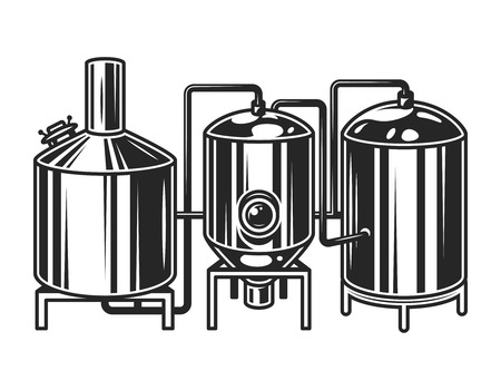 Vintage brewing machine conceptのイラスト素材