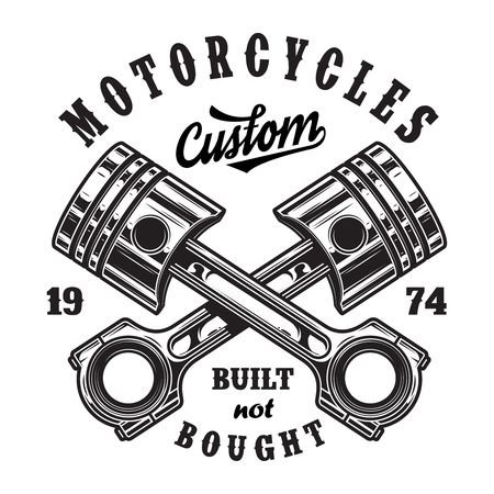 Vintage motorcycle workshop logoのイラスト素材