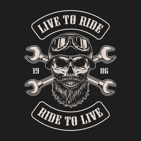 Vintage biker emblemのイラスト素材