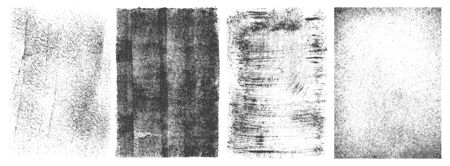 Vintage grunge banners set with scratch and spotted grungy textures isolated vector illustrationのイラスト素材