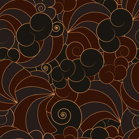 Japanese vintage seamless pattern with abstract swirling traceries vector illustrationのイラスト素材