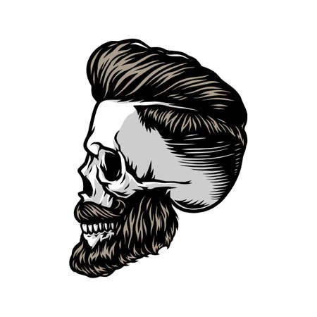 Vintage concept of stylish skullのイラスト素材