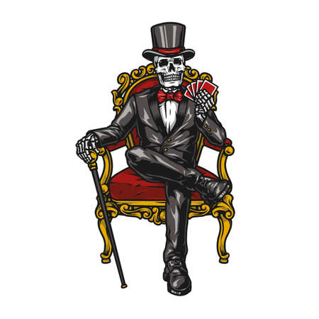 Casino vintage colorful conceptのイラスト素材