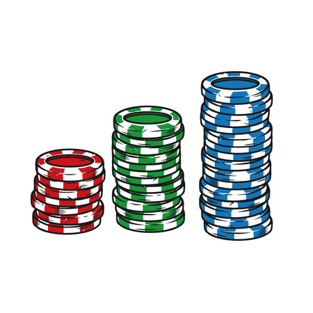 Gambling chips stacks colorful conceptのイラスト素材