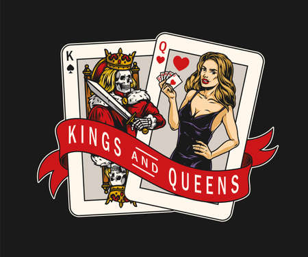 Gambling colorful vintage printのイラスト素材