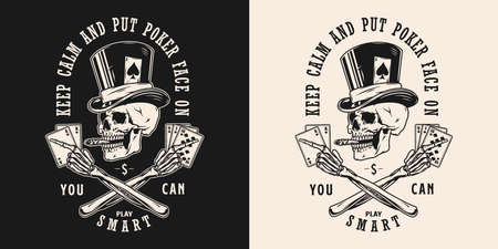 Casino vintage monochrome printのイラスト素材