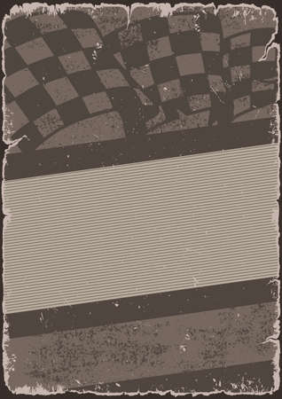 Racing vintage posterのイラスト素材