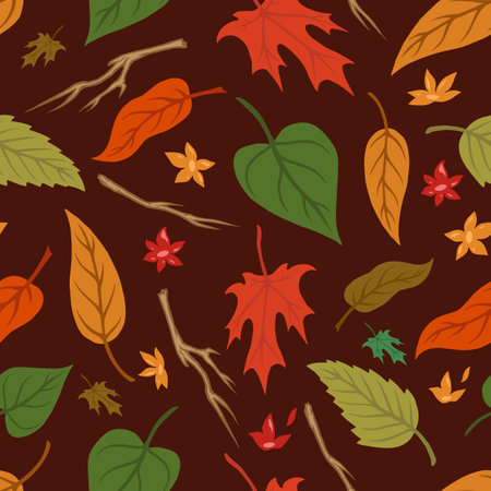 Natural colorful vintage seamless patternのイラスト素材