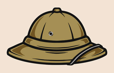 Safari hat colorful templateのイラスト素材