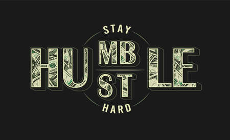 Money vintage colorful printのイラスト素材