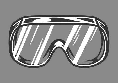 Construction safety glasses vintage conceptのイラスト素材