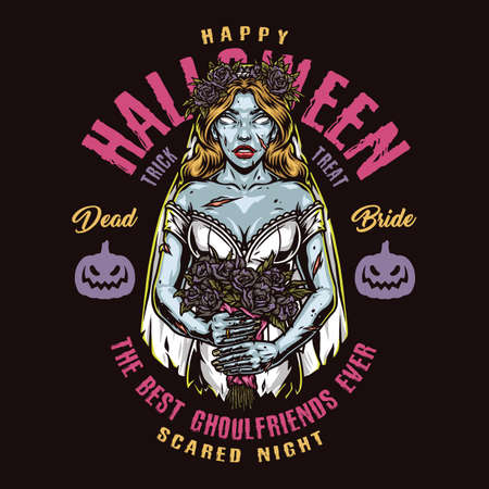 Halloween vintage labelのイラスト素材