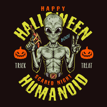 Halloween colorful vintage print
