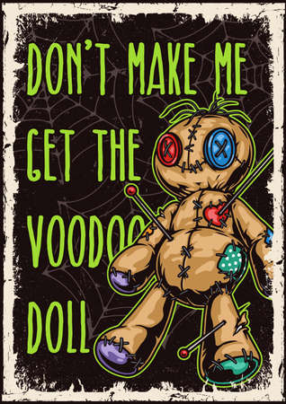 Halloween colorful vintage posterのイラスト素材