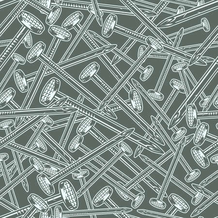 Carpentry vintage seamless patternのイラスト素材