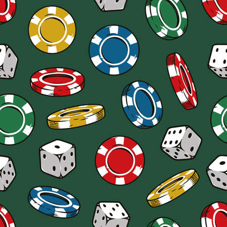Casino vintage seamless patternのイラスト素材