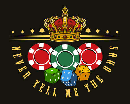 Casino vintage colorful designのイラスト素材