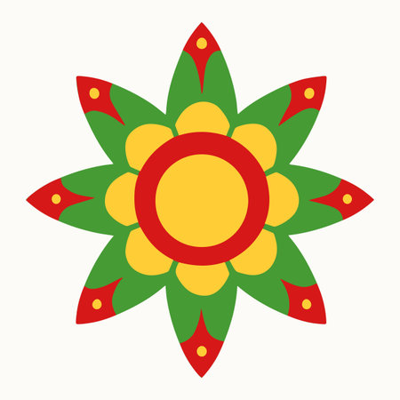 Vintage colorful abstract floral designのイラスト素材