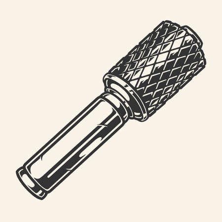 Hand grenade vintage monochrome stickerのイラスト素材