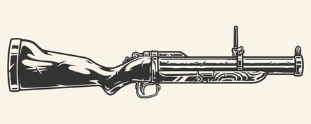 Grenade Launcher Thumper monochrome emblemのイラスト素材