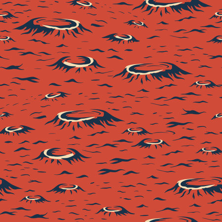 Space red vintage seamless pattern