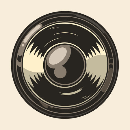 Music speaker monochrome element vintageのイラスト素材