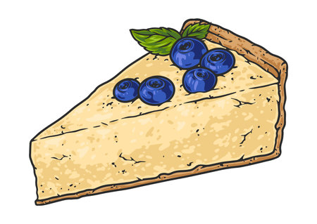 Sweet cheesecake logotype colorful detailedのイラスト素材