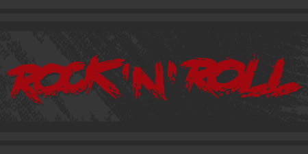 Rock and roll red emblemのイラスト素材